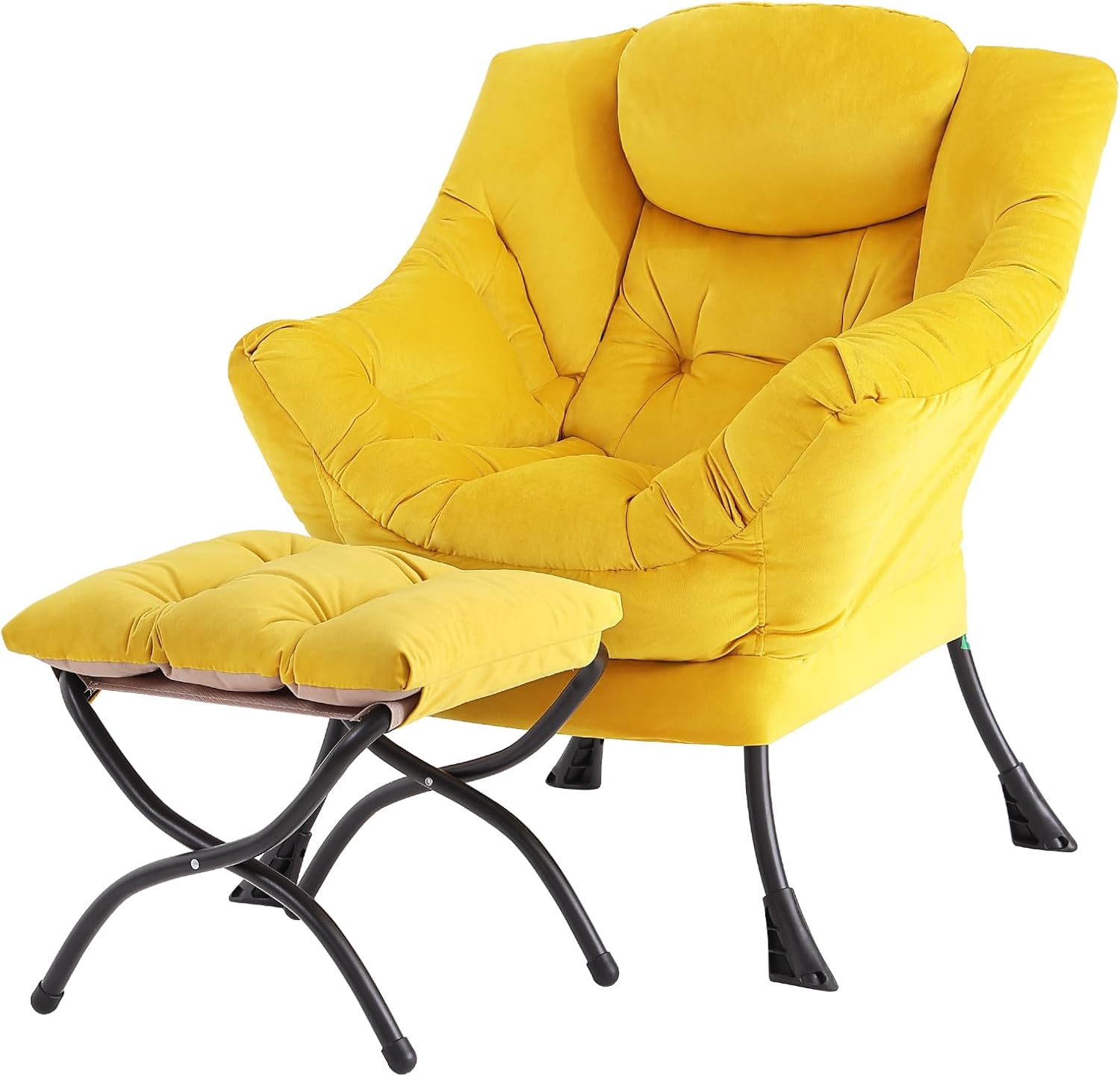 Modern Large Lounge Chair with Ottoman – Comfortable Leisure Armchair