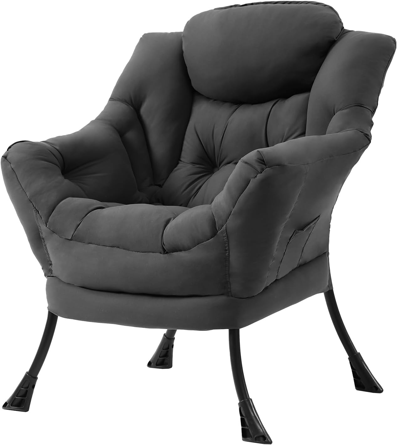 Modern Large Lounge Chair with Ottoman – Comfortable Leisure Armchair