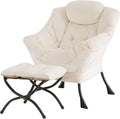 Modern Large Lounge Chair with Ottoman – Comfortable Leisure Armchair