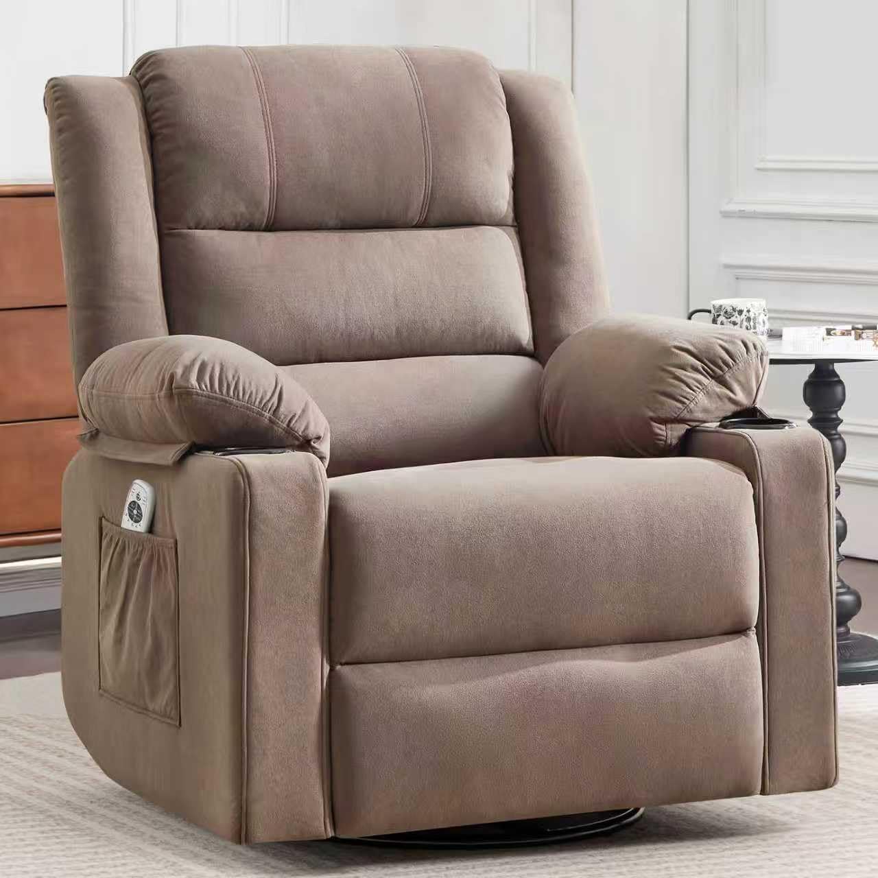 Swivel Rocking Recliner for Adults – With Massage and Heating Functions