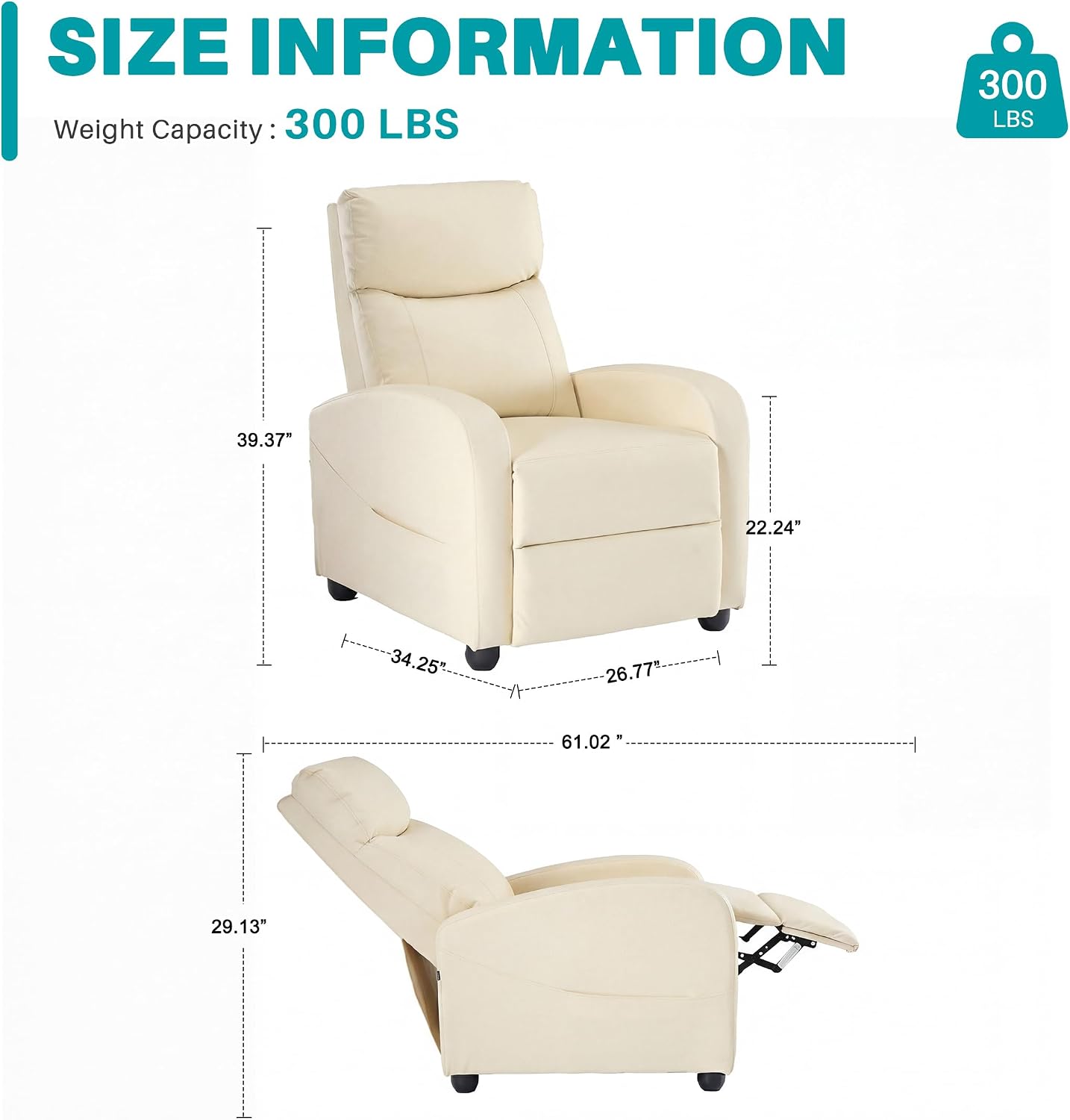 Adult Massage Recliner – Adjustable Home Theater Seating with Lumbar Support
