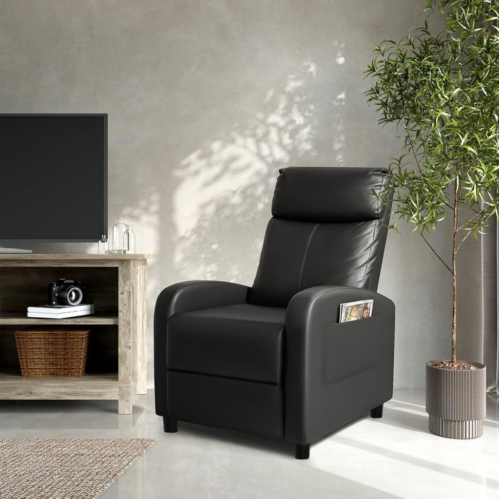 Adjustable Recliner—PU Leather Recliner Sofa for Adults