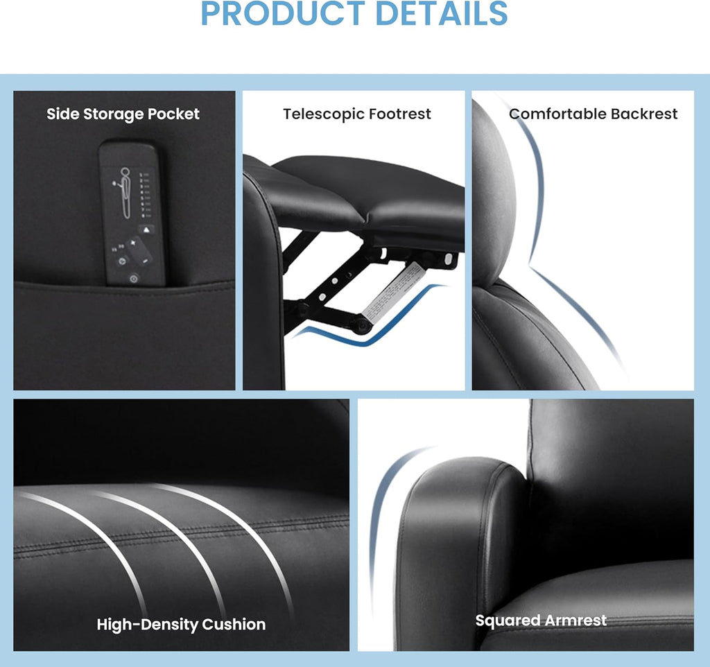 Minimalist Recliner—Adjustable PU Leather Recliner.
