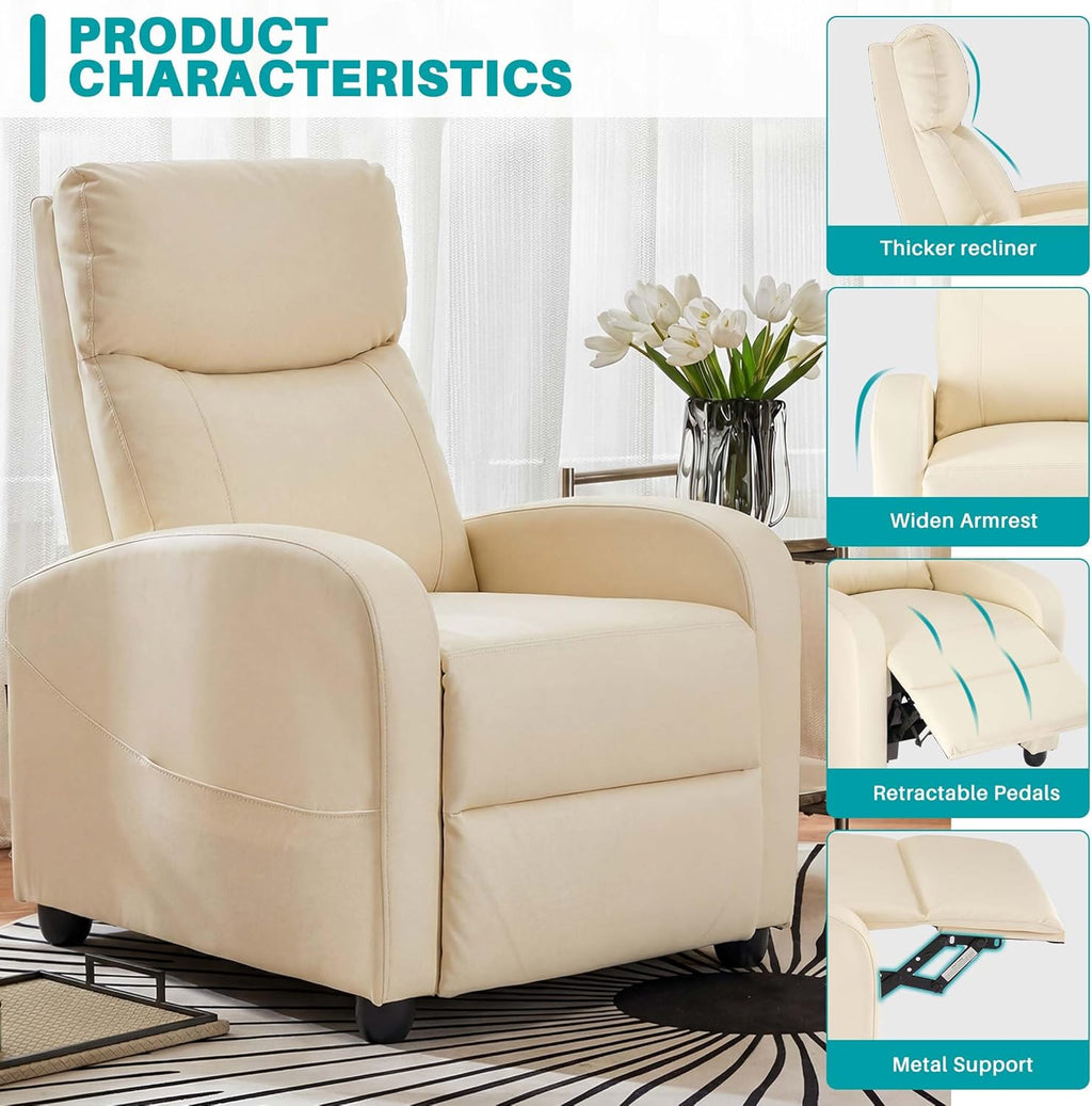 Adult Massage Recliner – Adjustable Home Theater Seating with Lumbar Support