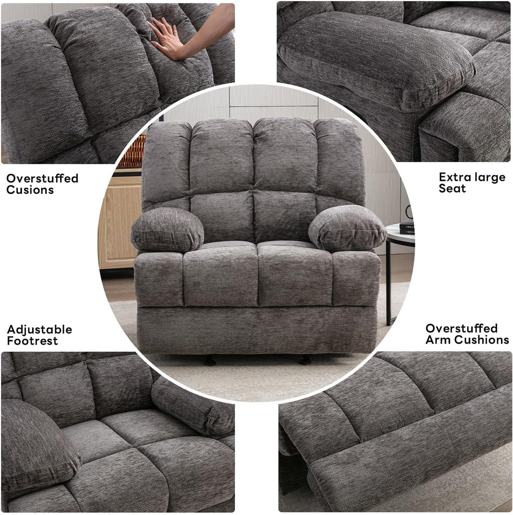 Oversized recliner. Rocking recliner.