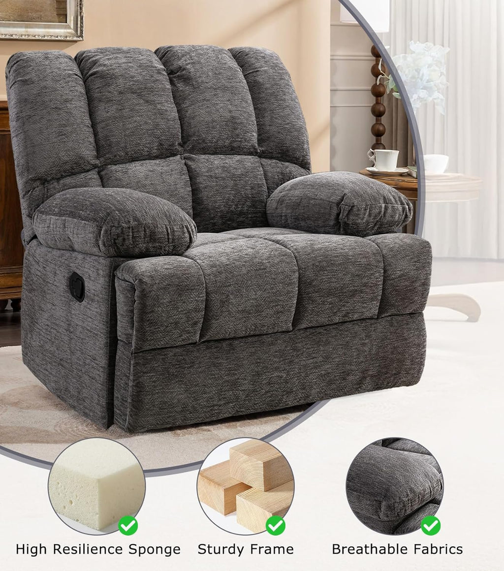 Oversized recliner. Rocking recliner.