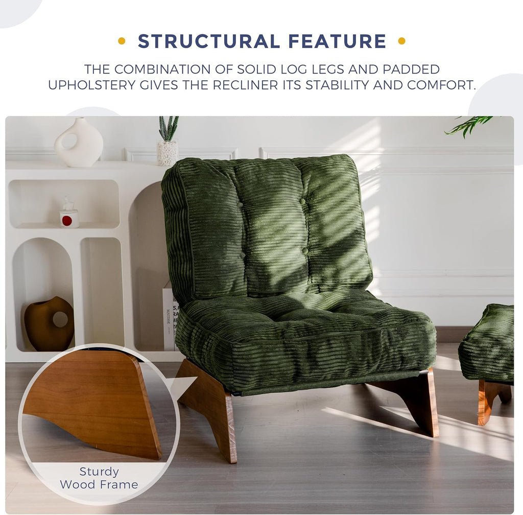 Lounge chair with ottoman (adjustable backrest).