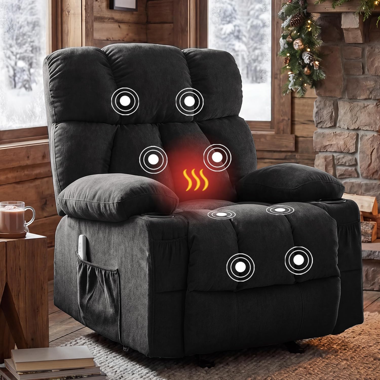 Massage Rocking Recliner—An ergonomic reclining sofa featuring vibration massage and heating functions.