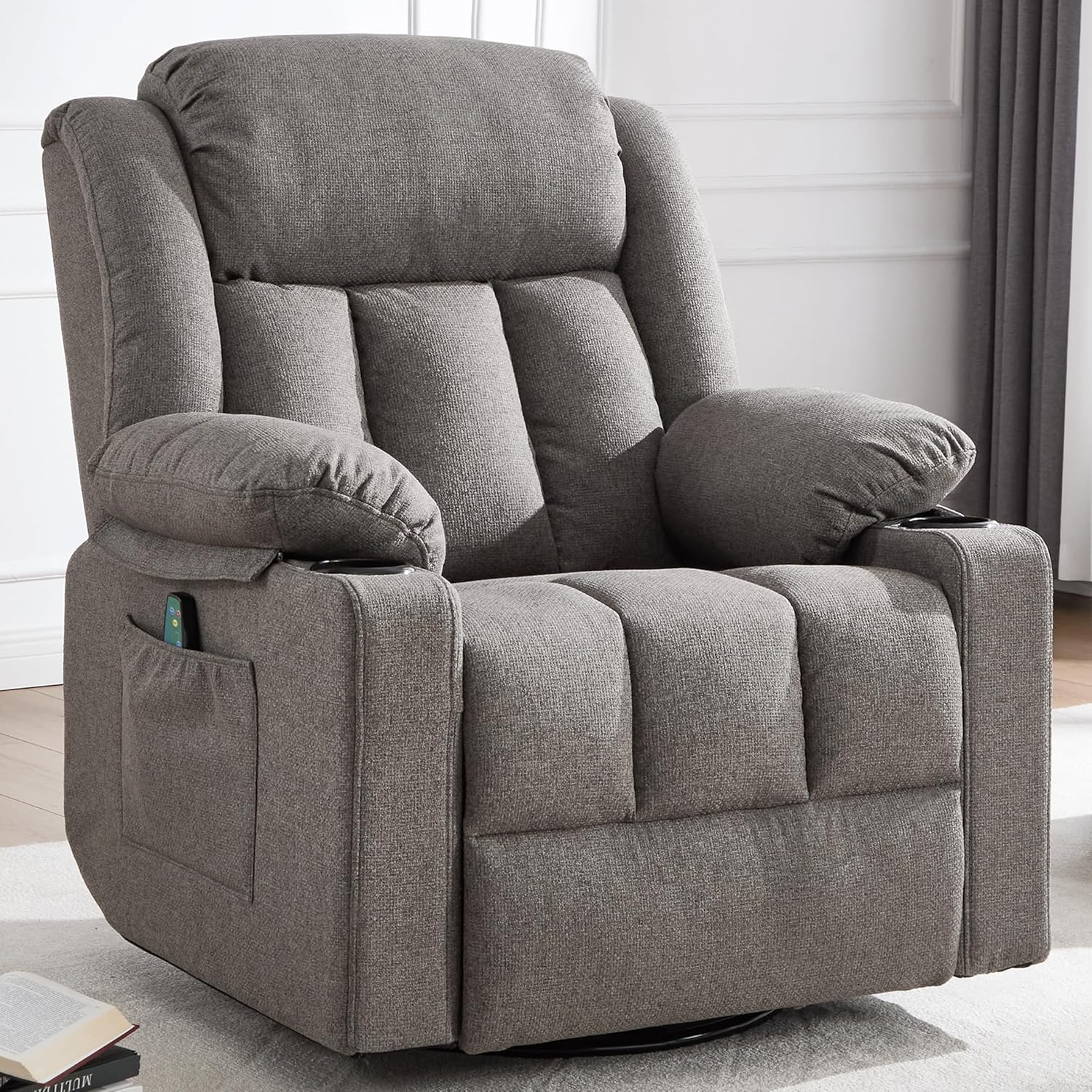 Swivel Rocking Recliner for Adults – With Massage and Heating Functions