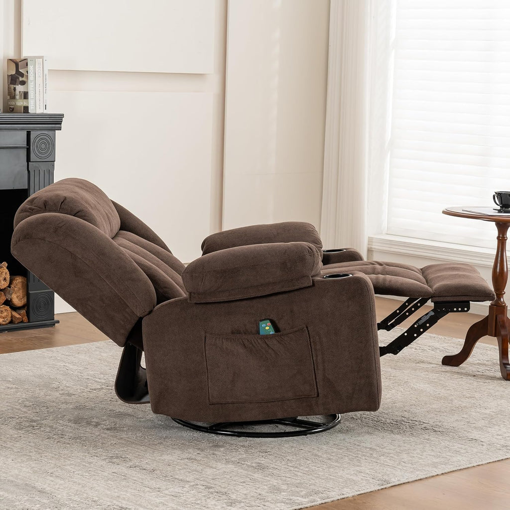 Swivel Rocking Recliner for Adults – With Massage and Heating Functions