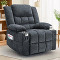 Adult 360° Swivel Glider Recliner—Nursery Glider Recliner with Massage and Heating Functions,