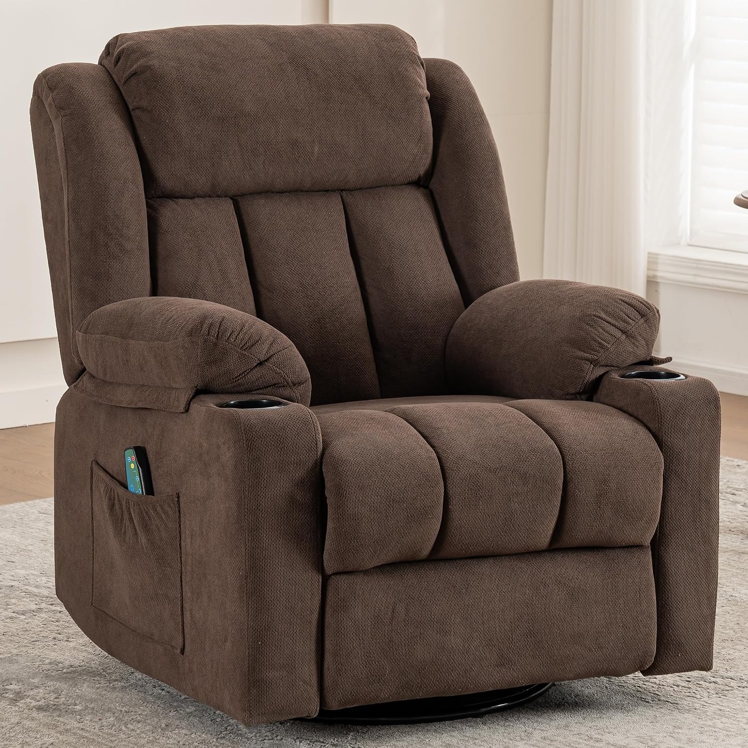 Swivel Rocking Recliner for Adults – With Massage and Heating Functions