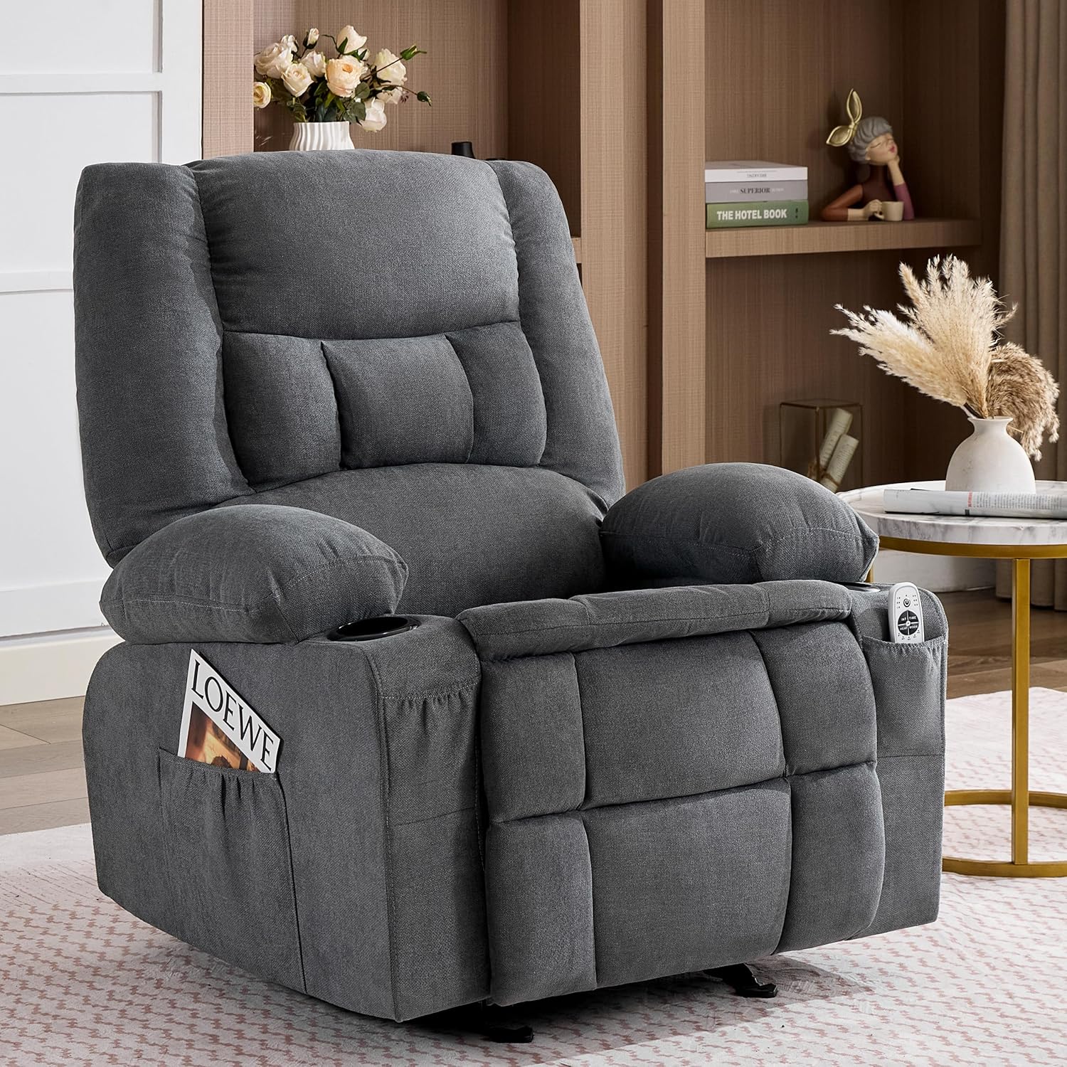 Rocking Recliner with Massage and Heating Functions—Suitable for the Living Room or Nursery